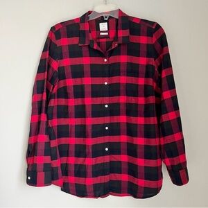 GAP Red and Black Plaid Shirt